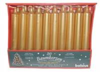 Christmas Tree Candles in Gold